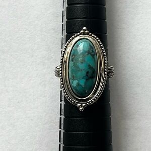 925 Silver Turquoise Oval Ring